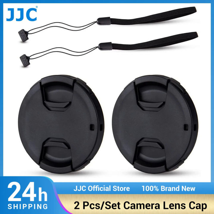 JJC 2Pcs Camera Lens Cap Lens Cover Holder 49mm 52mm 55mm 58mm 62mm 67mm 72mm 77mm 82mm SLR DSLR Accessories for Canon Nikon
