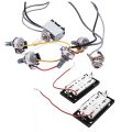 Practical Product 2pcs Zebra Faced Humbucker Double Coil Pickups Electric Guitar & 1pcs Guitar Wiring Harness Prewired 2 Volumes 2 Tones 4-500K Pots For LP Guitar. 