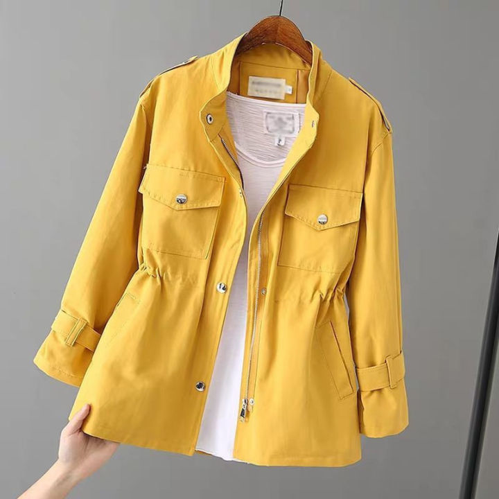 Women's%20Trench%20Coat%20Autumn%20New%20Korean%20Stand-Collar%20Short%20Coat%20Loose%20Plus%20Size%203XL%20Female%20Windbreaker%20Outerwear%20With%20Lining%20-%20Image%202