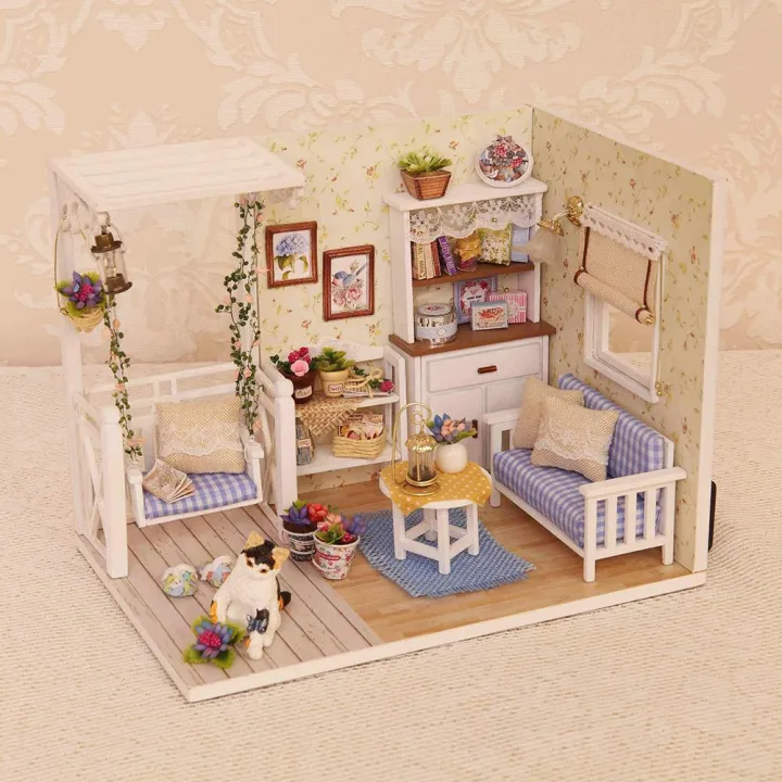 Doll%20House%20DIY%20Furniture%20Dust%20Cover%203D%20Wooden%20Mini%20Dollhouse%20Toy%20for%20Kids%20-%20Image%203