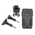Action Camera Backpack Clip, Quick Release Buckle Camera Backpack Fixing Clamp 360 Degrees Rotating for Skiing. 