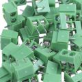 100 Pieces 2 Pin 5 mm Pinch PCB Mount Screw Terminal Block Connector 300V 10A (Green).