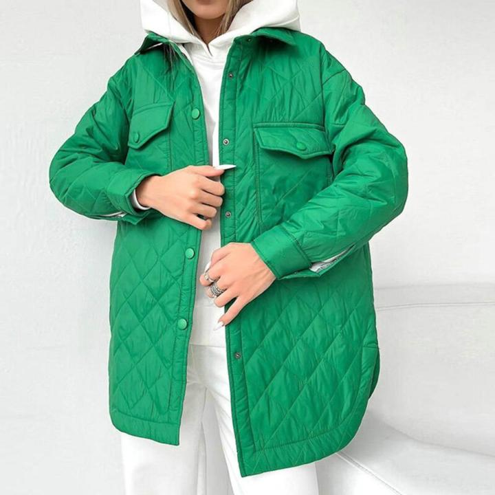 SHUJIN Plaid Quilted Jacket Women Loose Thin Puffer Parkas Coat Vintage Belted Outwear Autumn Winter Ladies Oversize Coat