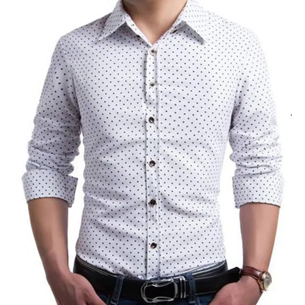 White%20Boll%20Print%20Formal%20Shirt%20For%20Men%20_%20u3067%20-%20Image%202