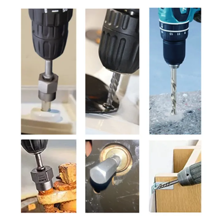 Lug Ripper Replacement Bit Drill Bit Bolts Extractor Set with Hex Adapter, Out Broken Lug Nut ...