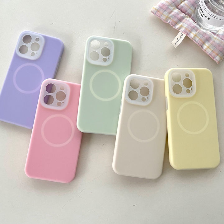 HODON%20Fluorescent%20Jelly%20Liquid%20Silicone%20Magnetic%20Phone%20Cases%20For%20iPhone%2017%2016%2015%2013%2012%2011%2014%20Pro%20Max%2014%2015%2016%20Plus%20Magsafe%20Case%20Wireless%20Charging%20Shockproof%20Full%20Cover%20-%20Image%205