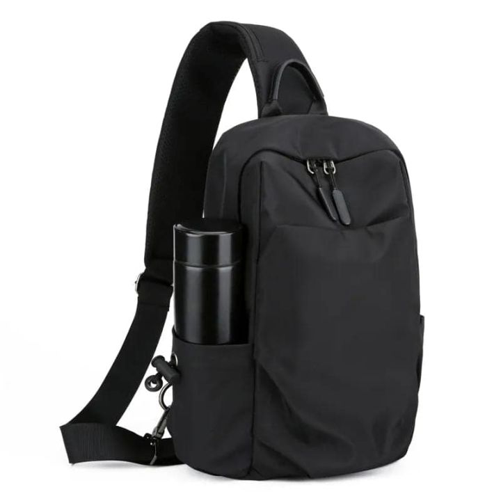 Mens Crossbody Sling Bag Shoulder bag black