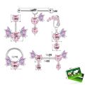 Body Piercing Jewelry Butterfly Belly Ring Stainless Steel Magnet Body Jewelry Nose Ring Hoop Heart Nose Piercing.