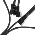 PC Adapter Fan 4pin PWM extender cable 4pin to 3 Ways Y Splitter Cable - 268716108.