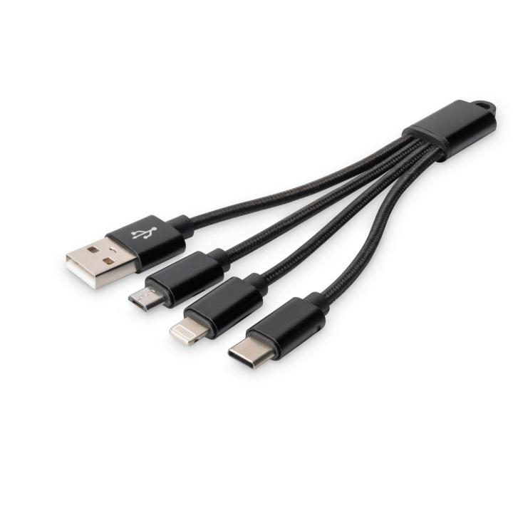 Type-C, Micro USB & lPhone 3 in 1 USB Cable for power bank