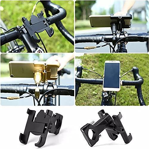 Metal Bike Mobile Holder For mobile phone bracket motorcycle bicycle takeaway rider -Black Easy to Use and Maintain