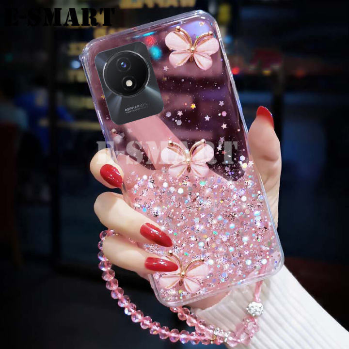For%20VIVO%20Y02%20Case%20Shiny%20Ring%20Cases%20Glitter%20Soft%20Transparent%20Butterfly%20Casing%20for%20VIVOY02%20Back%20Cover%20+%20Free%20Crystal%20Chain%20-%20Image%204