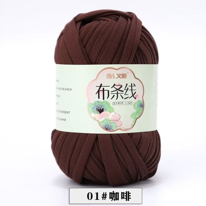 D%20D%20100g/Ball%20Fabric%20Cloth%20Yarn%20T-Shirt%20Yarn%20for%20Crochet%20Knitting%20Soild%20Color%20Yarn%20Hand%20DIY%20Art%20Basket%20Bag%20Projects%20-%20Image%207