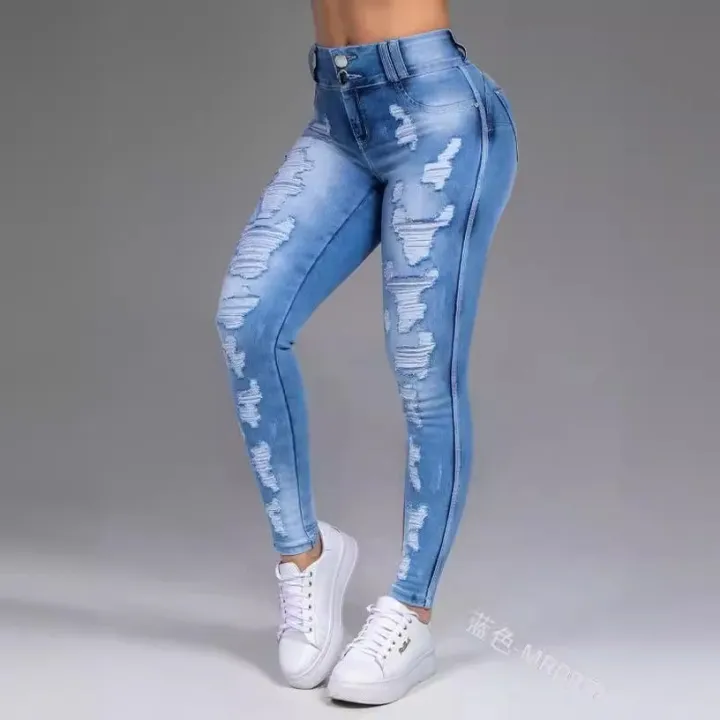 spot%20amazon%20wish%20eurasian%20ladies%20jeans%20ripped%20skinny%20stretch%20jeans%20pants%20women's%20pants%20-%20Image%203