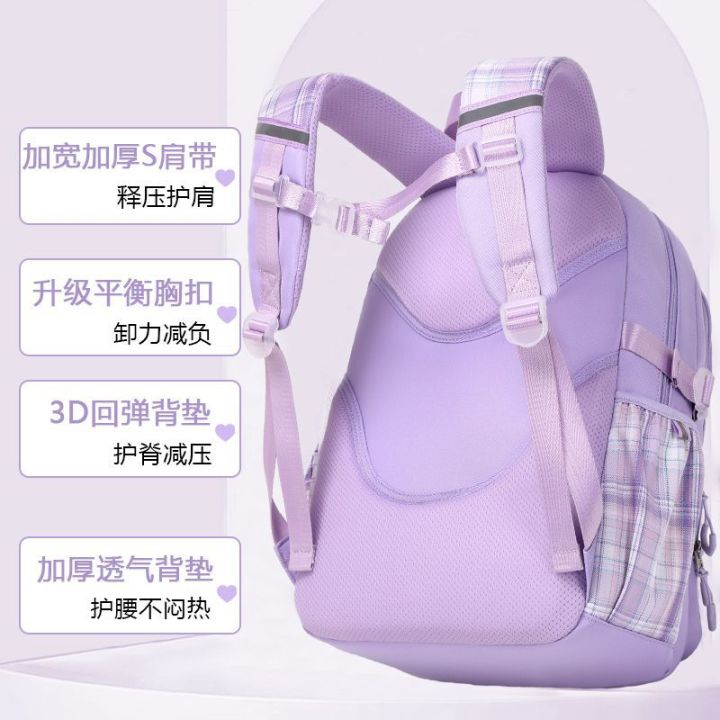 Hello%20Kitty%20School%20Bag,%20Girls%20Elementary%20School%20Students,%203-6%20Grades,%20College%20Style%20Backpack,%20Load%20Reduction,%20Spine%20Protector,%20Light%20Children's%20Junior%20High%20School%20Backpack%20-%20Image%203