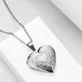 Valentine Lover Gift Heart Shaped Friend Lover Necklace Photo Picture Locket Heart Shaped For Women Girlfriend Gift.