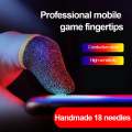 1 Pair ( 2 PCS) PUBG Mobile Finger Sleeves - Silver Fiber - Sweatproof Gloves for PUBG Mobile Gaming - Finger Grip For Gaming - PUBG Finger Gloves - Finger Gloves For Mobile Gaming - PUBG Finger Cover PUBG Finger Grip - Finger Sleeves For Free Fire. 