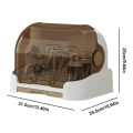Portable Baby Bottle Drying Rack with Dustproof Lid, White. 