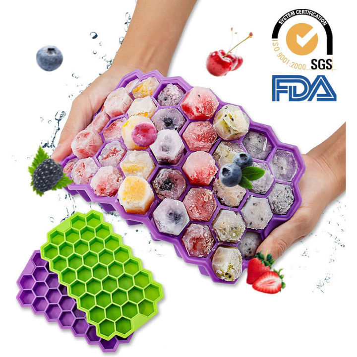 37%20Cavities%20Honeycomb%20Shaped%20Stackable%20Durable%20Dishwasher%20Safe%20Silicone%20Ice%20Cube%20Tray%20Mold%20Maker%20With%20Lid%20-%20Image%205