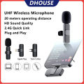 K8 Wireless Microphone Professional Lapel Lavalier Microphone Portable Audio Video Mic Remove Noise Mini Mic Lapel For YouTube Facebook Vloggers Interview Auto-syncs- C -Type. 