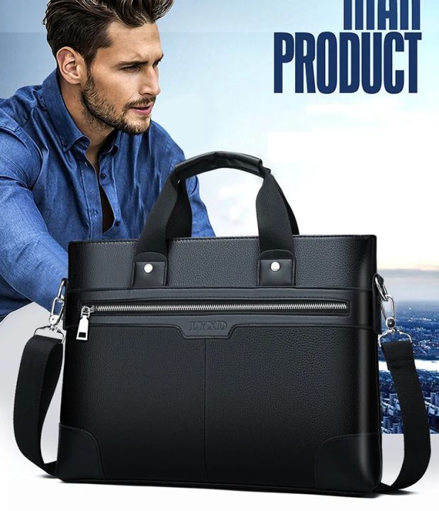 Men's Designer Bag Briefcase Sac Leather Bag Office Men Business Bags Document Organizer Shoulder Laptop Briefcase for Teens