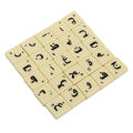 Chess Pieces Set Arabic Letter Tiles PS Material with Clear Pattern for Clamping Leisure. 