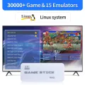G1 64G Game Stick Linux OS 4K Video Game Console For PS1/GameGear/Arcade/NES/SNES/MAME/FB NEO/NEOGEO With 30000+ Games Plug Play. 