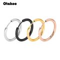 【beauty code store】Otakoo Pair Small Hoop Earrings Silver Stainless Steel Circle Hoop for Women Men Ear Ring Clip Huggie Earrings. 