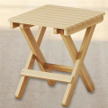 Small Folding Stool Portable Wooden Stool Chair Lightweights Fold-Up Step Stool Folding Foot Rest for Outdoor 28x26x22cm. 