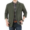 Men's Cotton Suit Jacket Multi-Pocket Work Pants Leisure Suit Middle-Aged Loose plus Size Spring and Autumn Fat Jacket for Men.