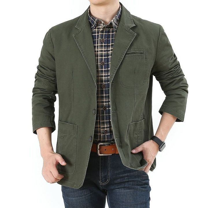 Men's%20Cotton%20Suit%20Jacket%20Multi-Pocket%20Work%20Pants%20Leisure%20Suit%20Middle-Aged%20Loose%20plus%20Size%20Spring%20and%20Autumn%20Fat%20Jacket%20for%20Men%20-%20Image%207