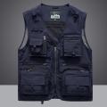 Summer Men Unloading Tactical Vest Coat Casual Men's Photographer Waistcoat Mesh Work Sleeveless Jacket Tools Pocket Vest 5XL BunnyGarden. 