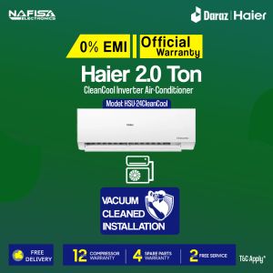 Haier 2 Ton CleanCool Inverter AC [HSU-24CleanCool:(INV)(3DF)(QA)] with Free Delivery