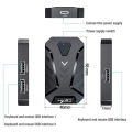 HXSJ P8 Wired Keyboard Mouse Converter Portable Mobile Game Keyboard and Mouse Adapter with 3 USB Ports for Android System.
