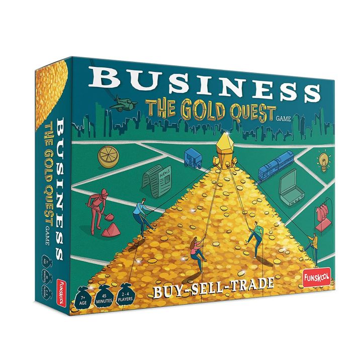 FUNSKOOL BUSINESS THE GOLD QUEST MULTIPLAYER STRATEGY BOARD GAME FOR ...