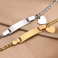 Vnox Custom Engrave Name Birth Date Baby Bracelets,Unique Birthday Gift to Boy Girls Kids,Stainless Steel Bracelet for Newborns.