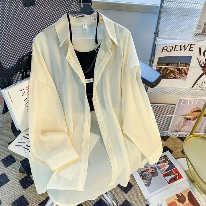 Summer%20New%20Chiffon%20Sun%20Protection%20Shirt%20Women's%20Korean%20Style%20Loose%20Mid-Length%20UV%20Protection%20Outerwear%20Thin%20Open%20-%20Image%205