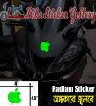 Bike Radium Sticker - iPhone Logo / Glow in the dark ( Waterproof & Premium quality)/ Bike Sticker Gallery. 