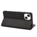 For iPhone 14 Plus Skin Feel Splicing Leather Phone Case. 