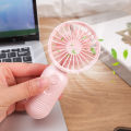 USB Mini Fan Three Speed Regulation Portable Fans Low-Noise Silent Strong Wind Power Battery Power Supply 1Set.