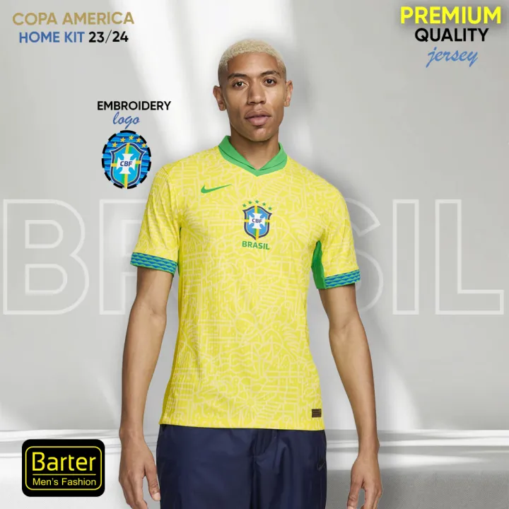 Premium%20Quality%20Brazil%20home%20kit%20half%20sleeve%20jersey%20For%20Men-Brazil%202024%20Copa%20America%20Home%20&%20Away%20-%20Image%204