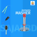 Potatoes Crusher Stainless Steel Pressed Potato Masher Ricer Puree Juice Maker Potato Pusher Smooth Mashed Fruit Tools Kitchen. 