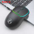 iMICE new factory direct supply 7-color luminous rechargeable Bluetooth dual-mode silent wireless mouse TYPE-C interface. 