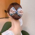 1PC Women Girl Multicolor Bun Print Headband Hairpin DIY Cloth Hair Circle Bun Maker Ponytail Holder Curler Hair Accessories.