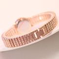 3pcs Watches Set Fashion Rhinestone Watch Women Luxury Crystal Rose Gold Quartz Watch Ladies Wristwatch Female Clock.