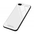 Luxury Back Cover Glass Case For iPhone 8 Plus - White - Phone Back Cover. 