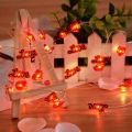 Polocat 20 Led Acrylic Love Heart Wedding String Fairy Light Red Girl String Light Indoor Wedding Party Garland Valentines Day Decor.