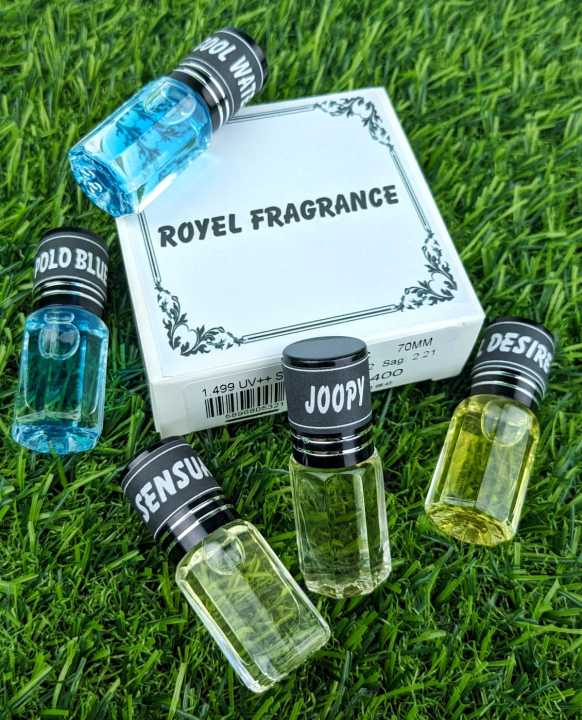 ROYEL Fragrance Traditional perfume type Attar - 5pcs different Fragrance combo attar perfume for Mens Non-alcohol Halal Perfume Package RA5