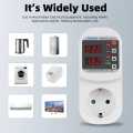 Over Voltage Current Under Voltage Protector Socket AC 220V Adjustable 16A Surge Protector EU Plug Socket Safe Protect.