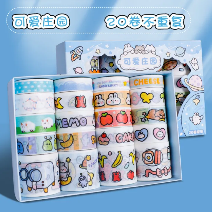 20Pcs%20Cute%20Washi%20Tape%20Set%20Scrapbooking%20Washitape%20Korean%20Stationery%20Decorative%20Adhesive%20Tape%20Journal%20Supplies%20Kawaii%20Masking%20Tape%20-%20Image%207